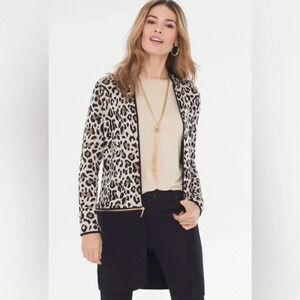 Chico’s Convertible Leopard-Print Cardigan Size 12 or Large